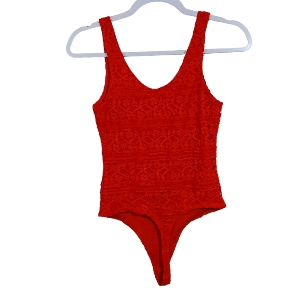 Leith Ladies Tank Lace Bodysuit- size XS